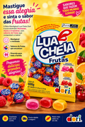 Kit 3 Pacotes de Bala Mastigável Lua Cheia Dori 1,8kg