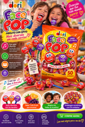 Pirulito Apito Face Pop Dori Pacote com 50 unidades
