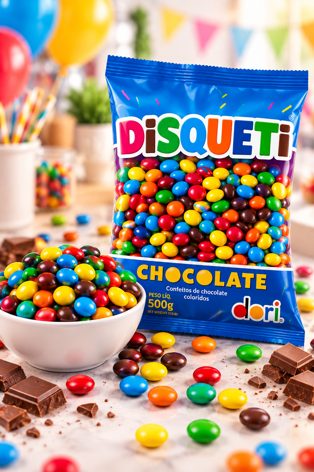 Disquete Dori Chocolate Pacote com 500g