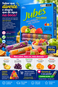 Jubes Fruit Suco de Frutas Dori Pacote com 20 tubos -  960g