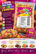 Gomas de Festa Kuky Sortidas Pacote 5kg