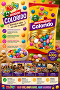 Amendoim Colorido Kuky - Pacote com 400 gramas