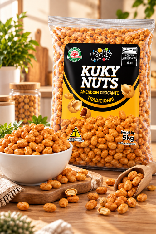 Amendoim Crocante Tradicional Kuky - Pacote 5Kg