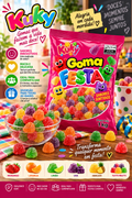 Goma Festa Kuky Pacote 1 Kilo