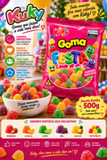 Goma Festa Pacote com 500 Gramas