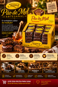 Pão de Mel ARTESANAL Display com 18 unidades com 930 gramas