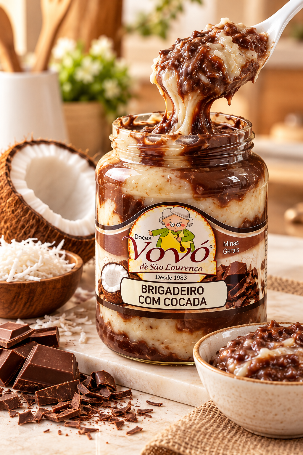 Brigadeiro com cocada Pote com 650 gramas