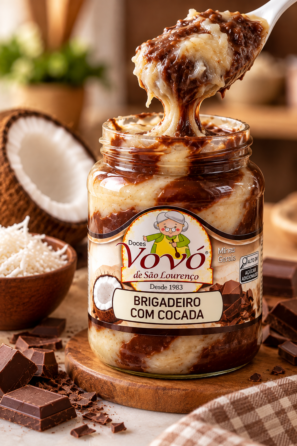 Brigadeiro com cocada Pote com 650 gramas