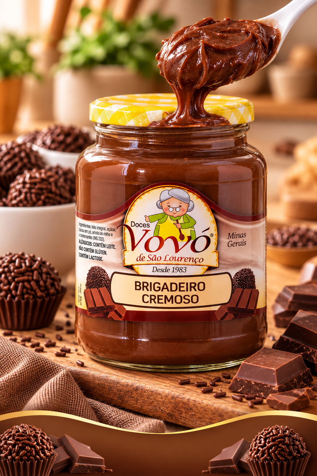 Brigadeiro Cremoso da Vovó Pote com 650 gramas