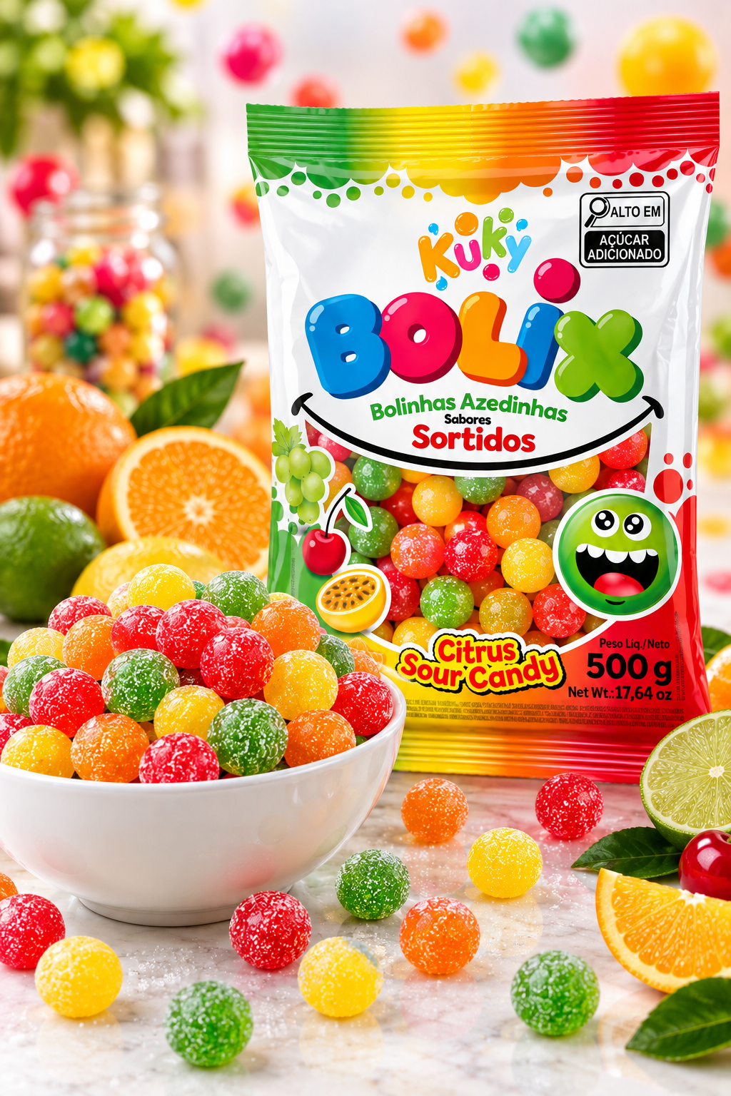 Bolix Citrus Kuky Sabores sortido -  Pacote com 500 gramas