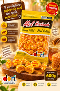 Combo 3 Pacotes Bala de Mel Recheada Dori 600g