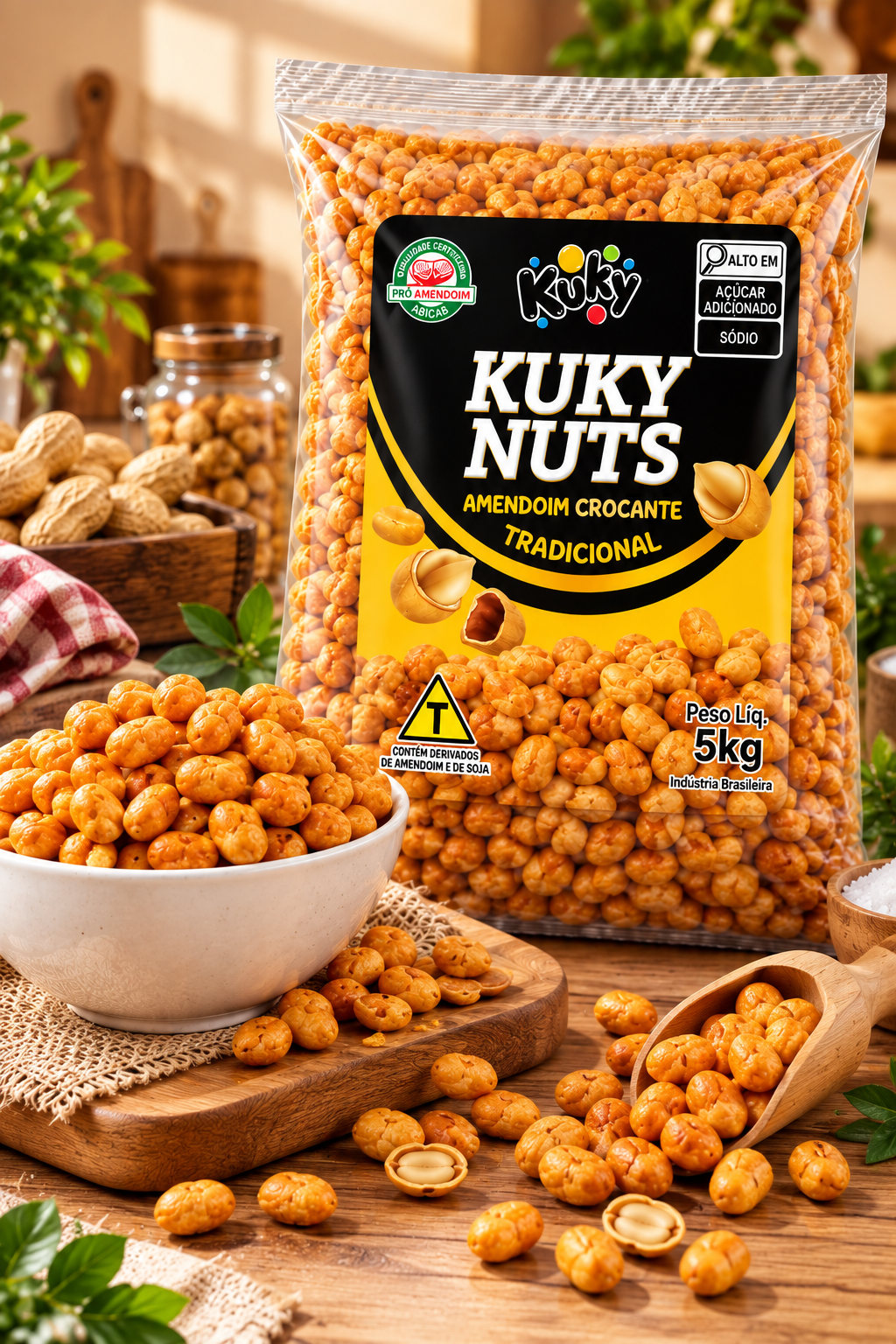 Amendoim Crocante Tradicional Kuky - Pacote 5Kg