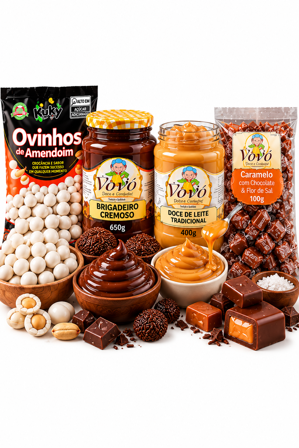 Kit Doces e Guloseimas - 4 Produtos Campeões de Venda  (Frete Grátis)