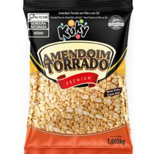 Amendoim Torrado Salgado sem Pele com Sal Pacote com 1.005 Kg