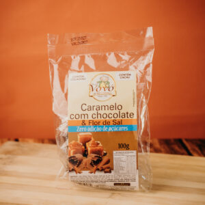 Caramelo com Chocolate e Flor de Sal Zero Pacote com 100 gramas